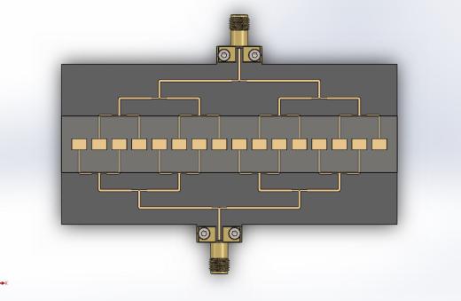 具有边缘连接器的16个贴片元件5g线性相控阵组件1快照1缩略图